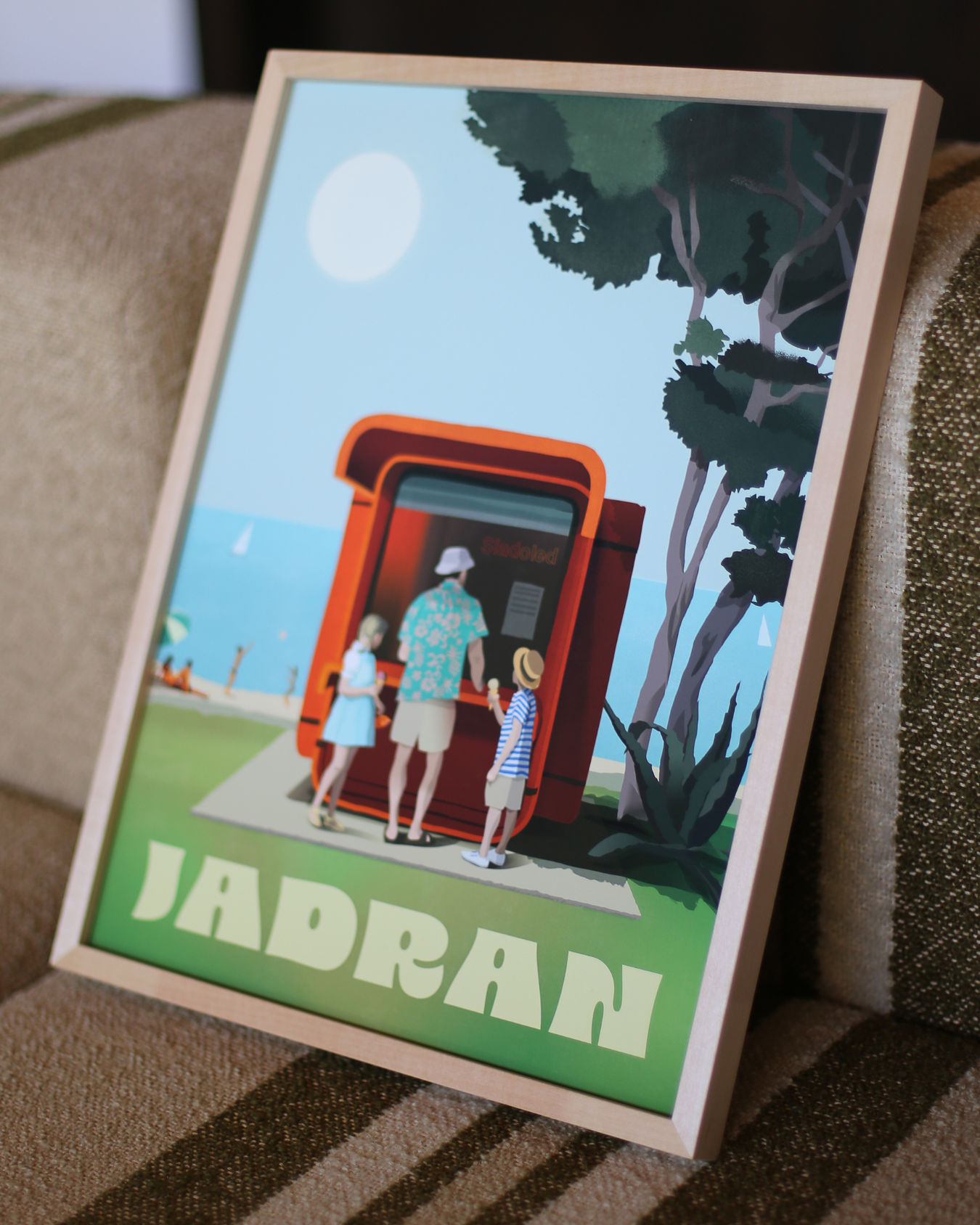 Natural Wood Picture Frame, 50x70 cm