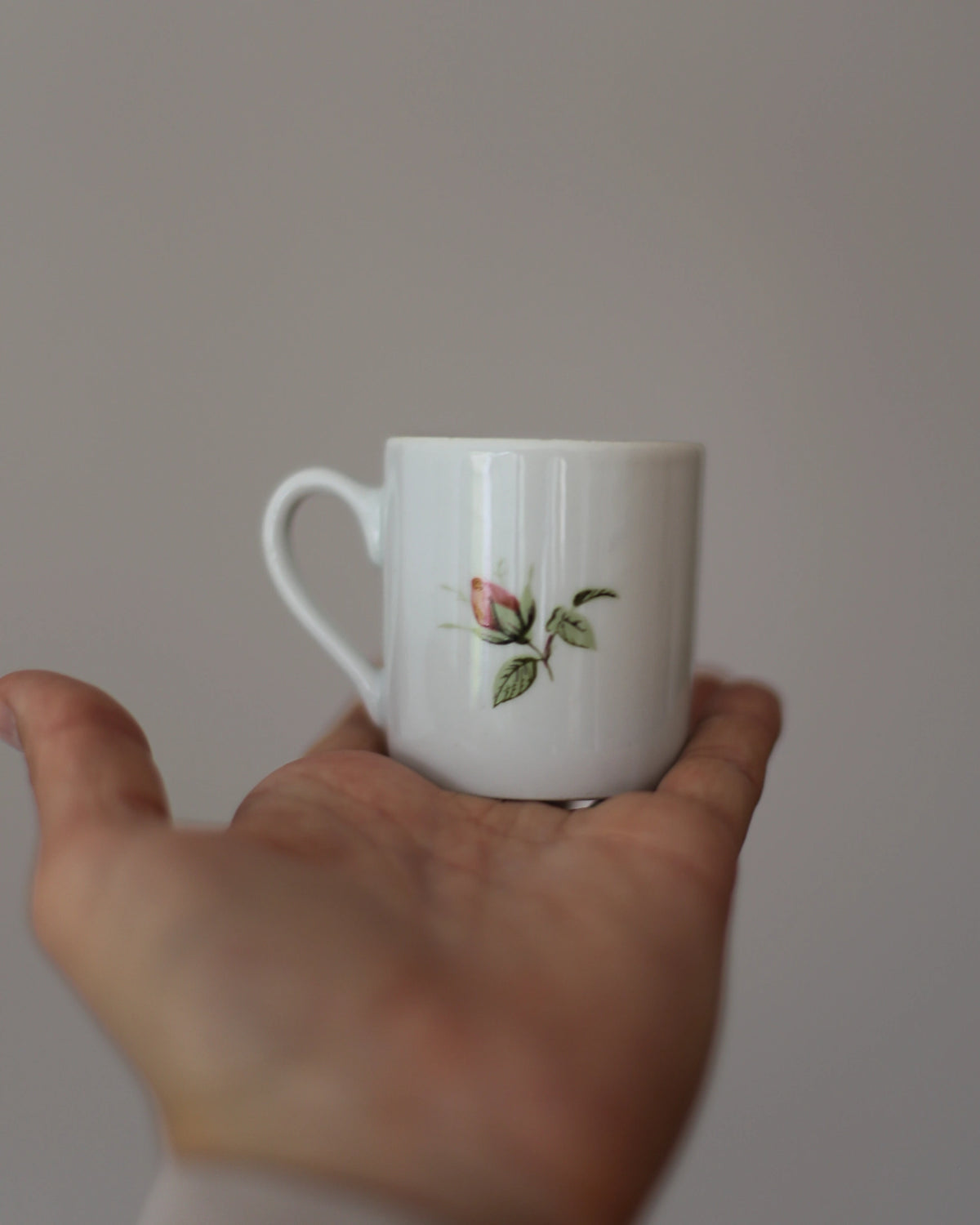 Vintage FP Zaječar Rose Espresso Cups & Saucers – Set of 6