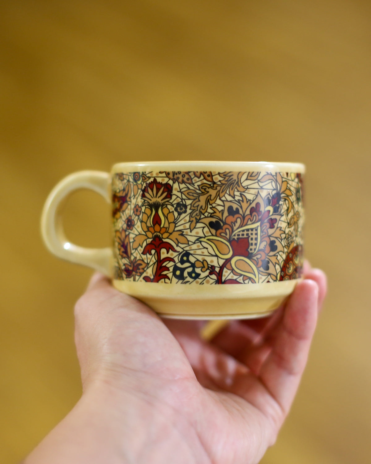 Vintage KIL Liboje Floral Cups – Set of 4