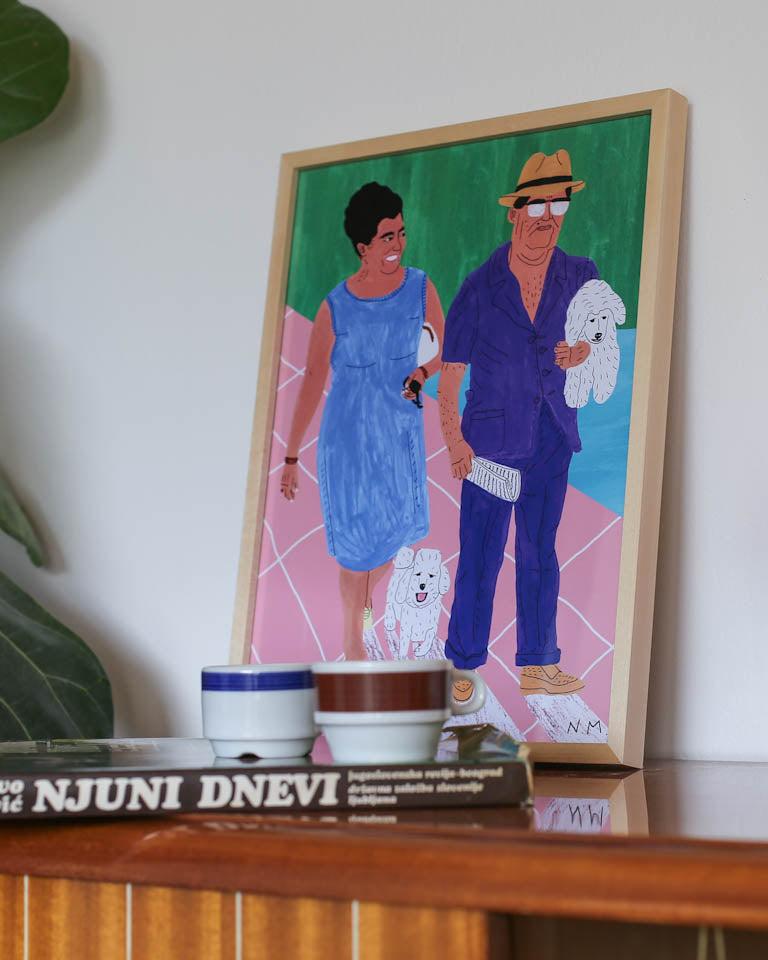 Tito and Jovanka poster by Nina Mršnik