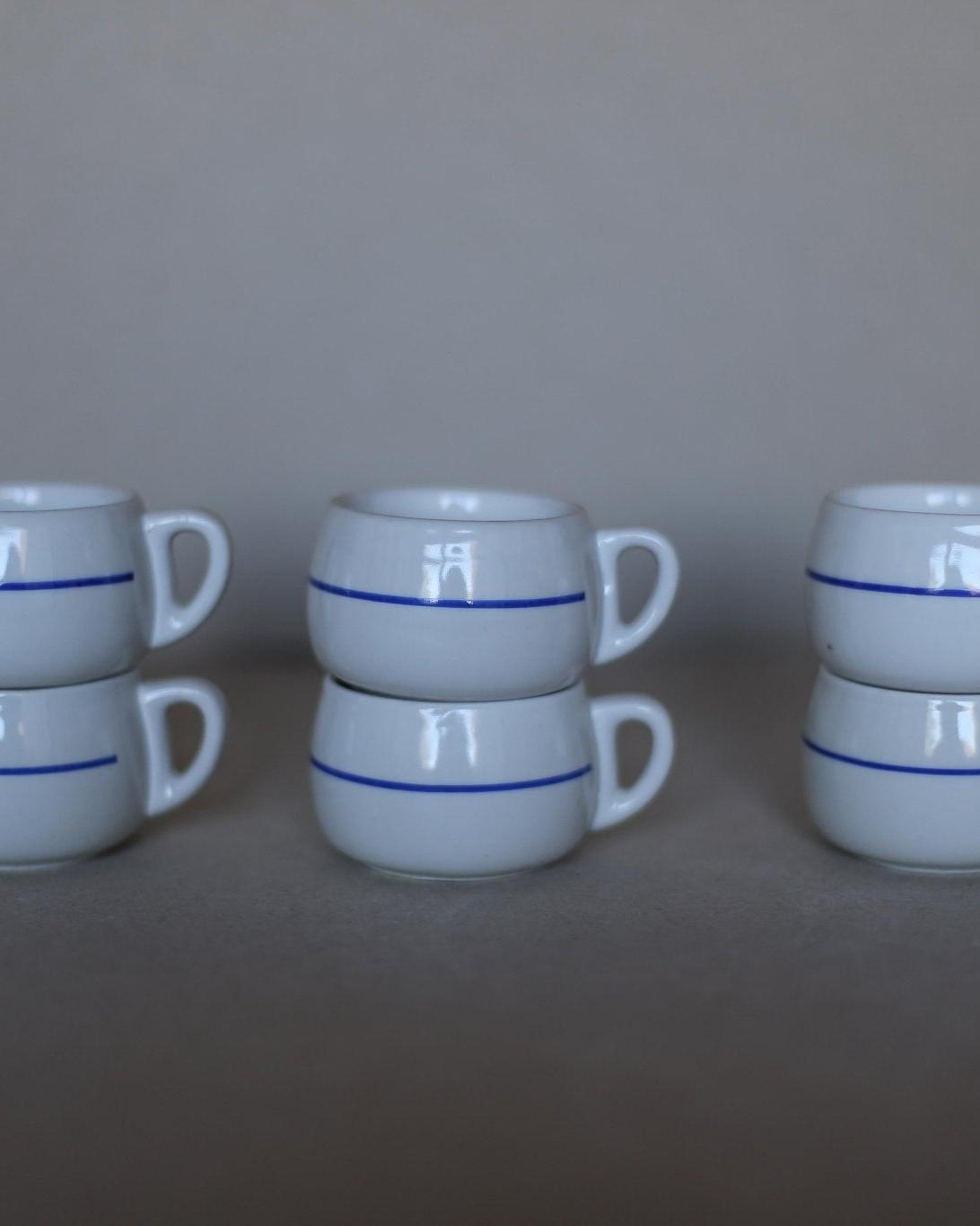 Set of 6 Jugokeramika Chubby espresso cups - Made in Yugoslavia