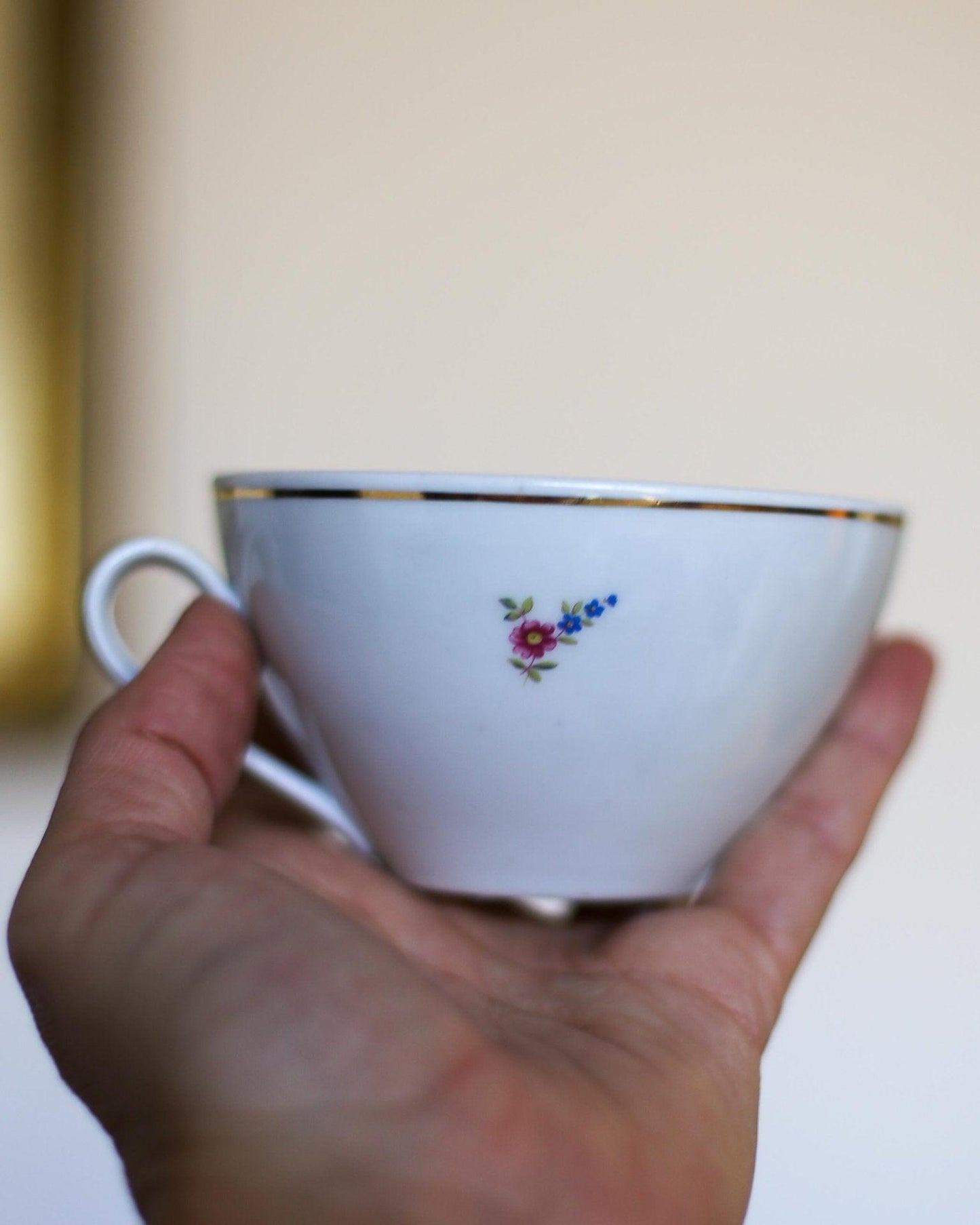 Vintage Jugokeramika Porcelain Tea Cups (Set of 2) - Made in Yugoslavia