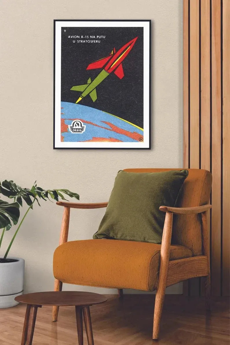 Drava matchbox label art print - Made in Yugoslavia