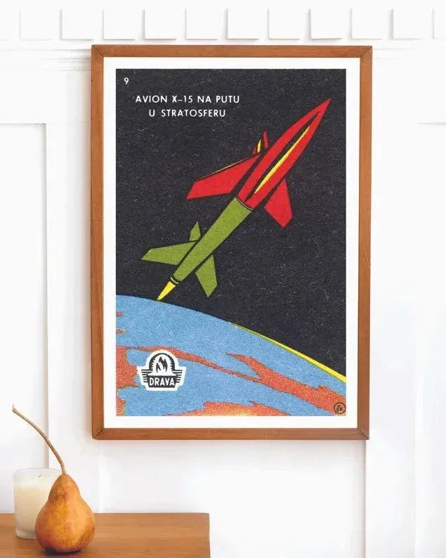 Drava matchbox label art print - Made in Yugoslavia