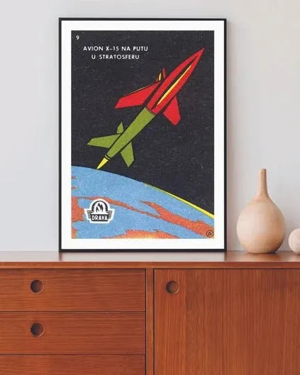 Drava matchbox label art print - Made in Yugoslavia