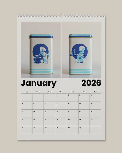 Wall Calendar Made in Yugoslavia 2026