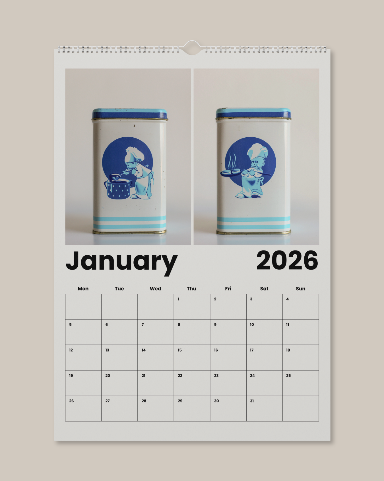 Wall Calendar 2026 Made in Yugoslavia