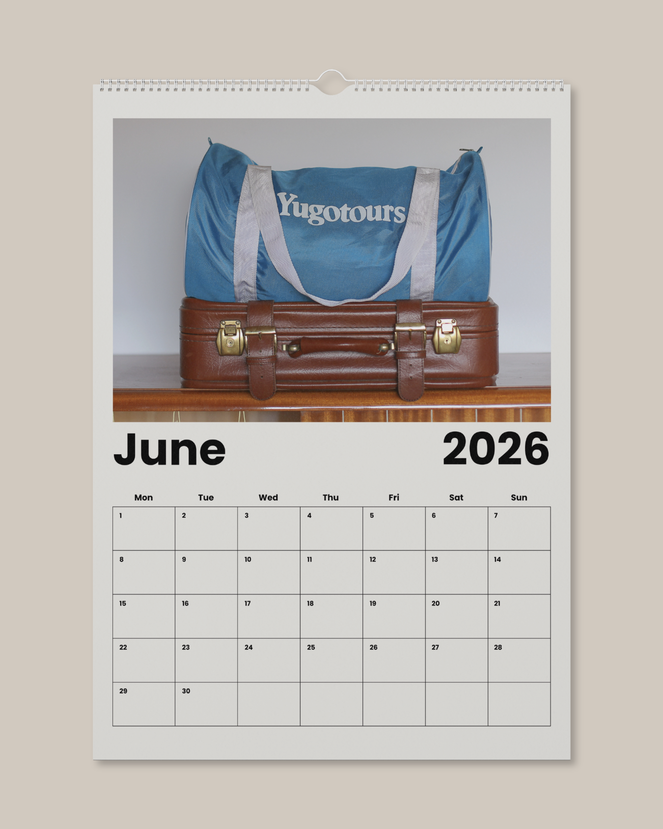 Wall Calendar 2026 Made in Yugoslavia