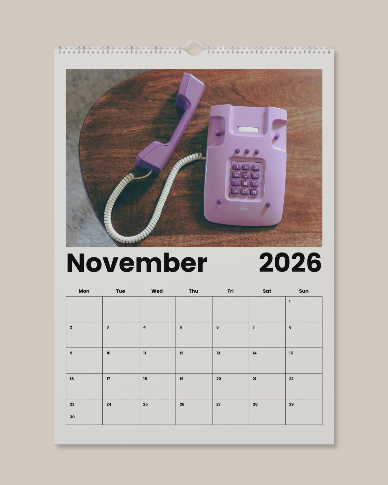 Wall Calendar 2026 Made in Yugoslavia