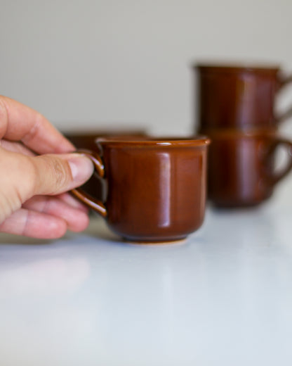 Vintage KIL Liboje Brown Espresso Cups – Set of 4