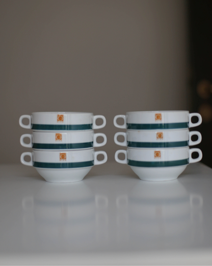 A set of vintage Jugokeramika bowls for Golf Hotel Bled