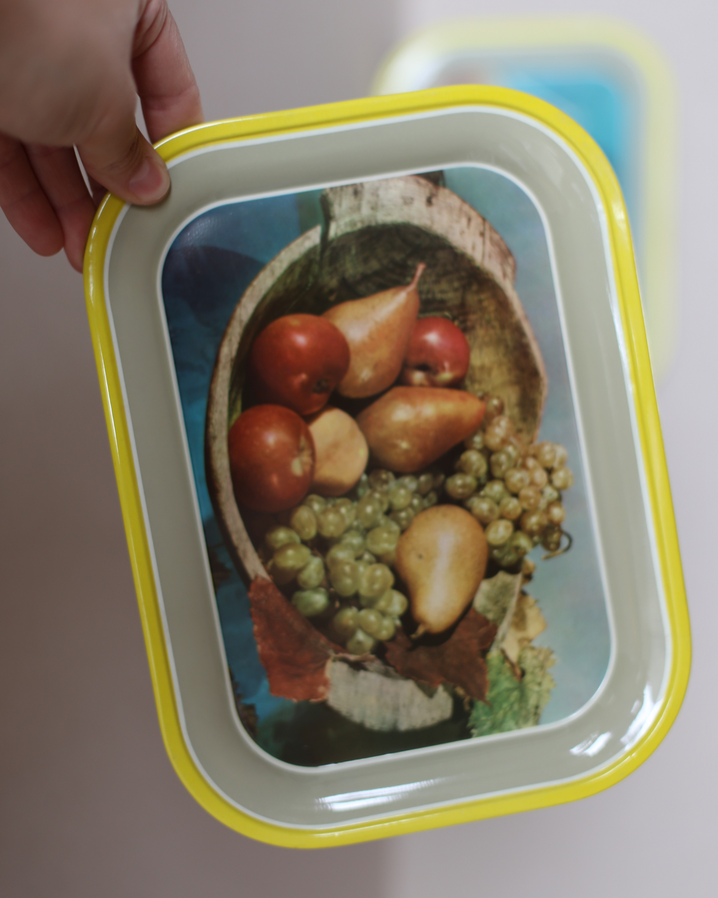 A Set of 2 Vintage Tin Trays by Saturnus