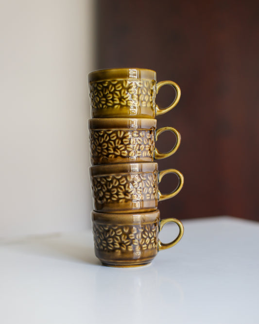 Vintage Yugoslav Kil Ceramic Espresso Cups – Set of 4