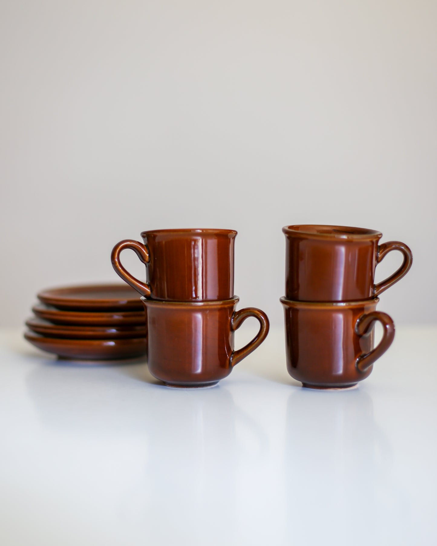 Vintage KIL Liboje Brown Espresso Cups – Set of 4