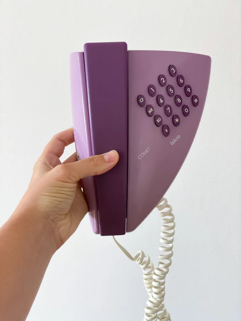 Vintage Iskra Purple Comet Telephone