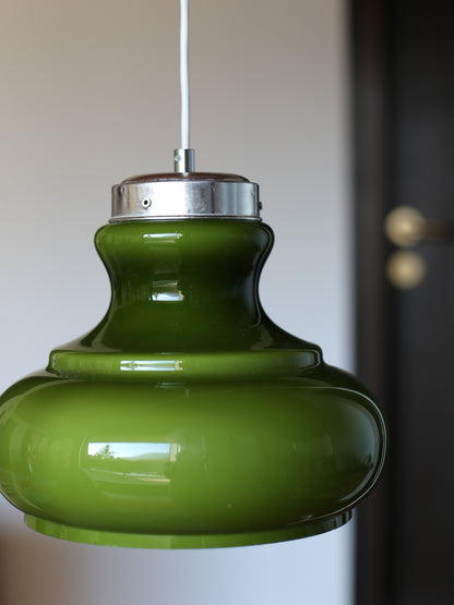 Vintage avocado green lamp