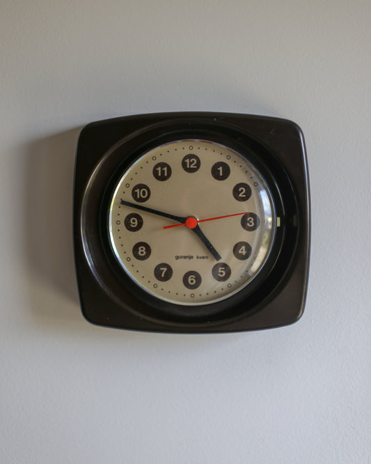 Vintage Gorenje Brown Wall Clock