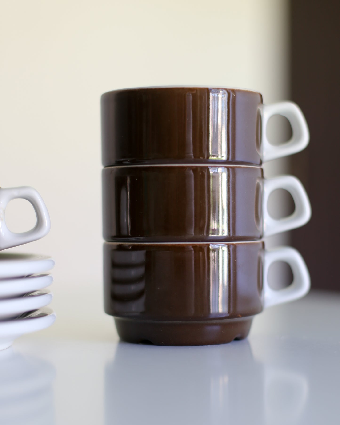 Set of 4 vintage cups with saucers