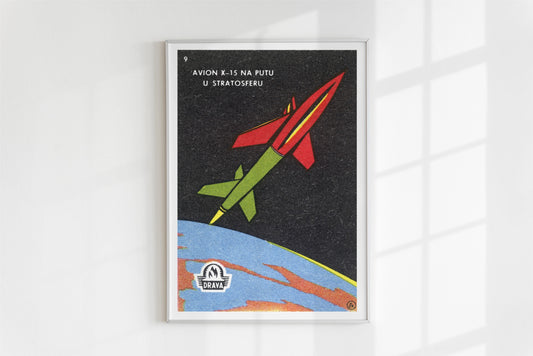 Drava matchbox label poster