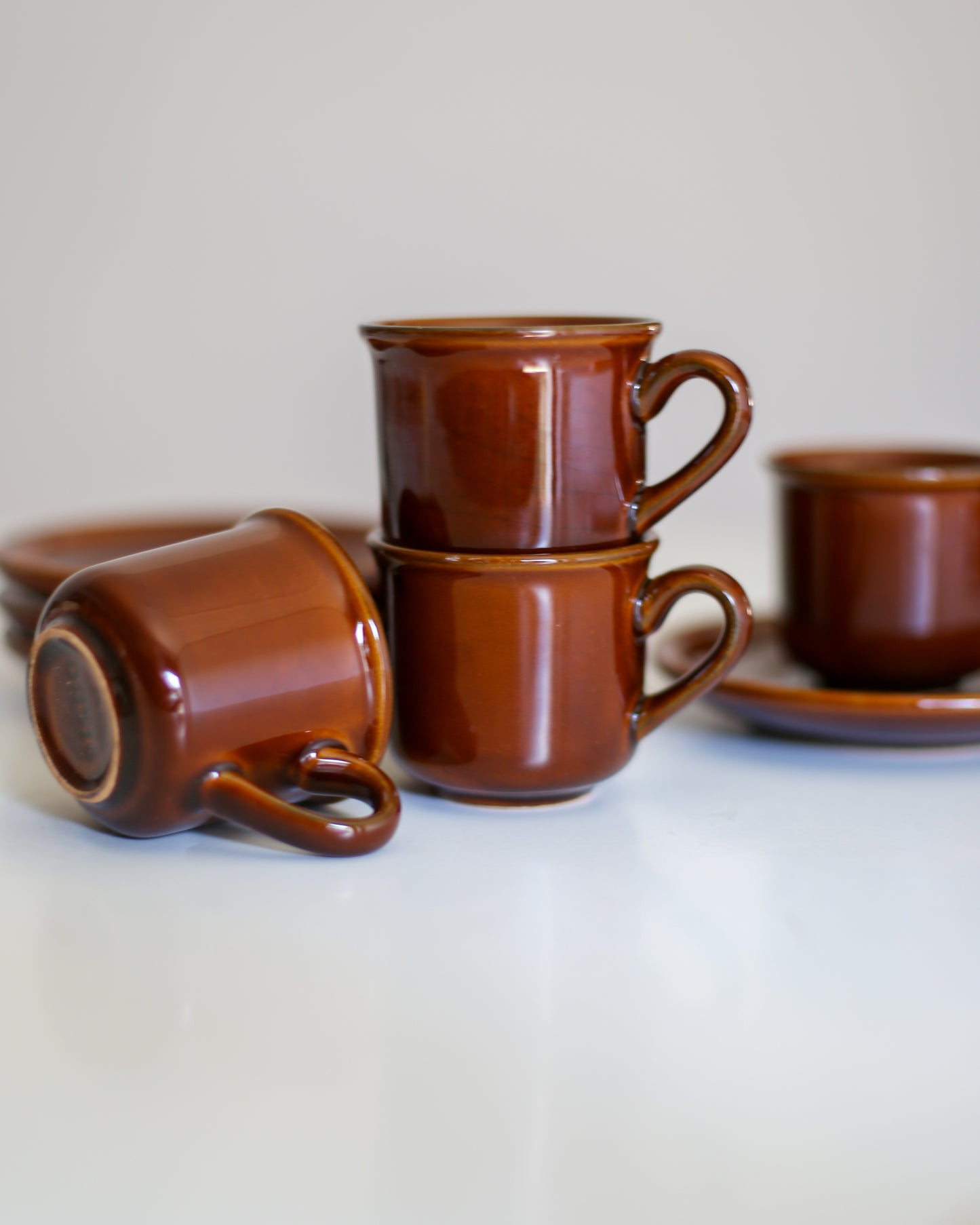 Vintage KIL Liboje Brown Espresso Cups – Set of 4