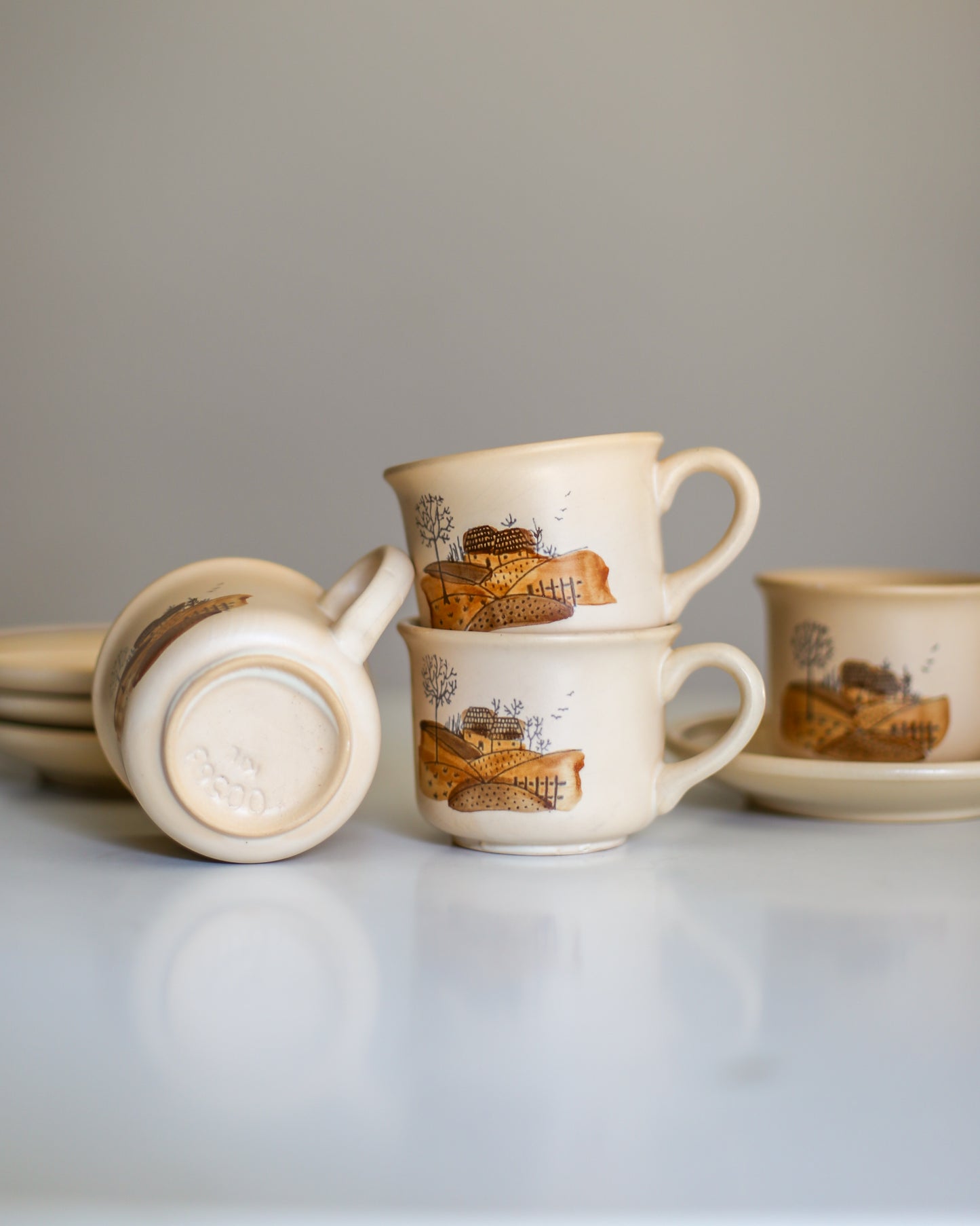 Vintage KIL Liboje Coffee Cups & Saucers – Set of 4