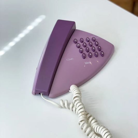 Vintage Iskra Purple Comet Telephone