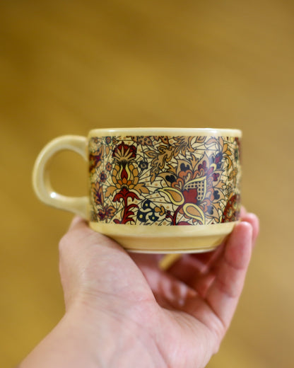 Vintage KIL Liboje Floral Cups – Set of 4