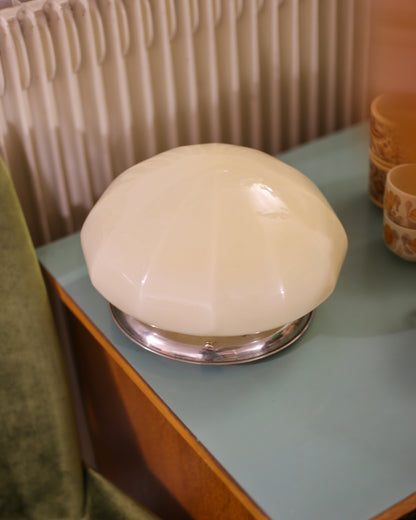 Vintage Soft Yellow Opaline Glass Wall Lamp | Yugoslavia, 1950s–1960s