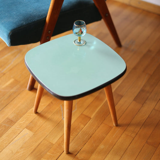Blue Vintage Formica Stool