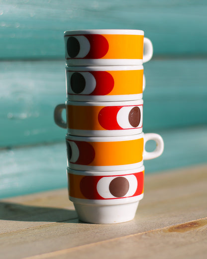 Vintage Jugokeramika Espresso Cups — Set of 5