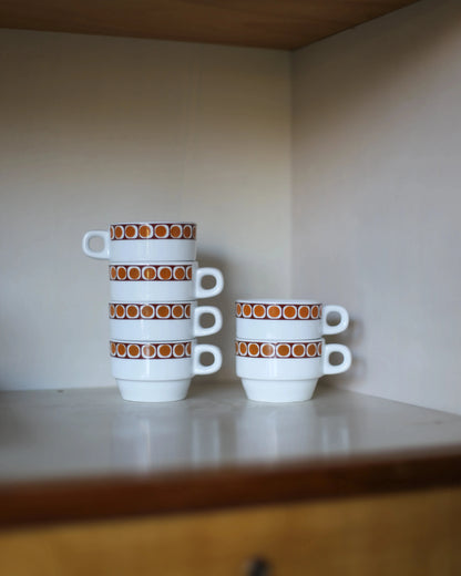 Vintage 1970s Jugokeramika Espresso Cups – Set of 6