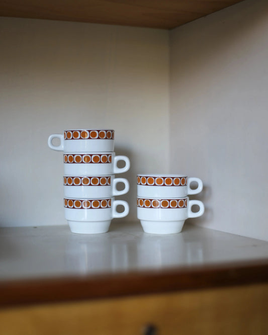 Vintage 1970s Jugokeramika Espresso Cups – Set of 6