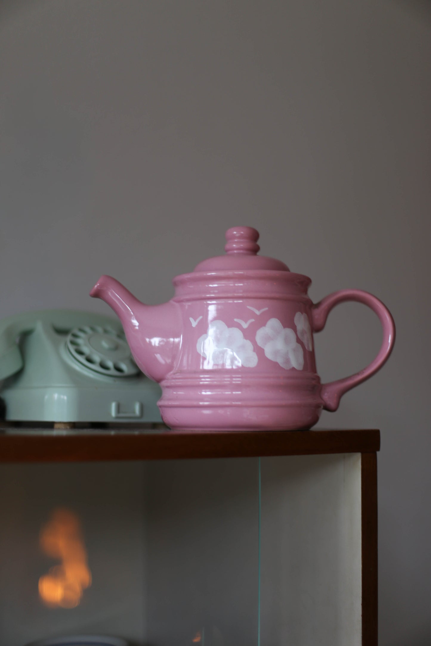 Vintage XL KIL teapot with clouds