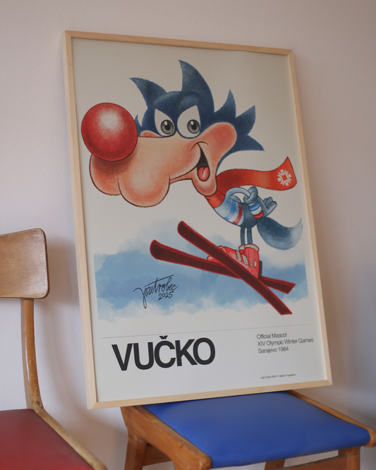 Vucko Retro Poster by Joze Trobec