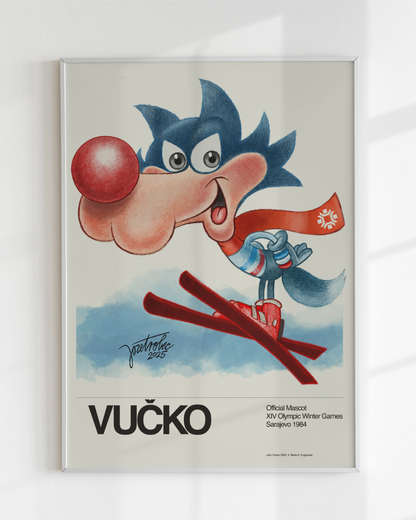 Vucko Retro Poster – Premium Giclée Print by Joze Trobec