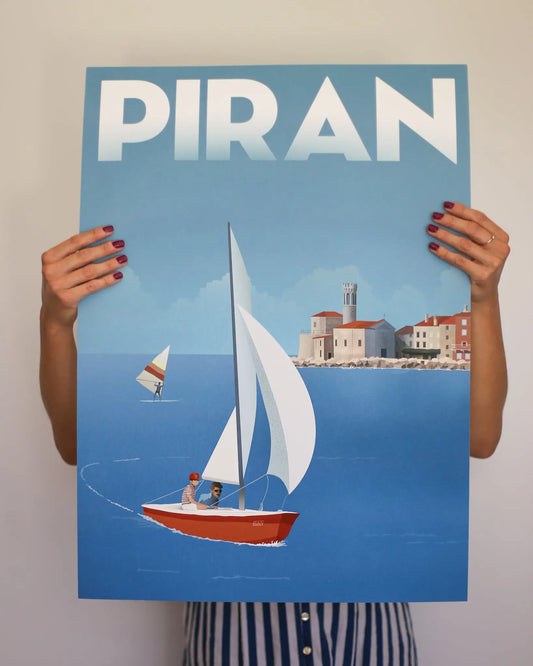 Piran Retro Travel Poster
