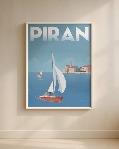 Piran Retro Travel Poster