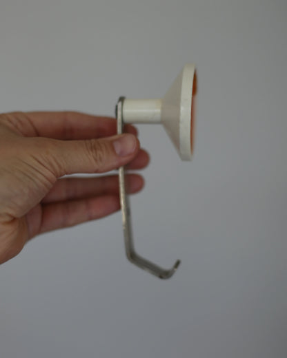Set of 4 Vintage Orange Wall Hooks