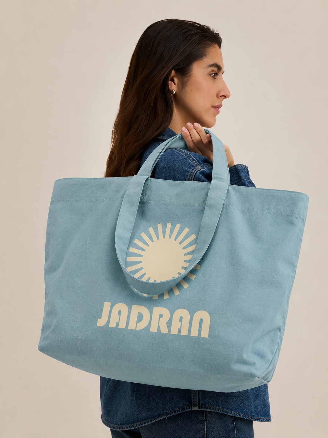 Sunny Adriatic Oversized Bag - Dusty Blue