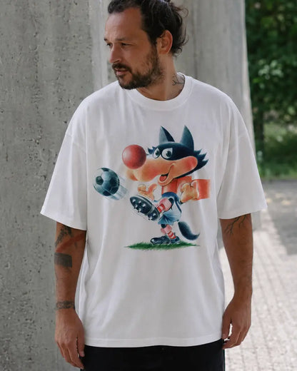 Oversized Unisex Vučko Football T-Shirt