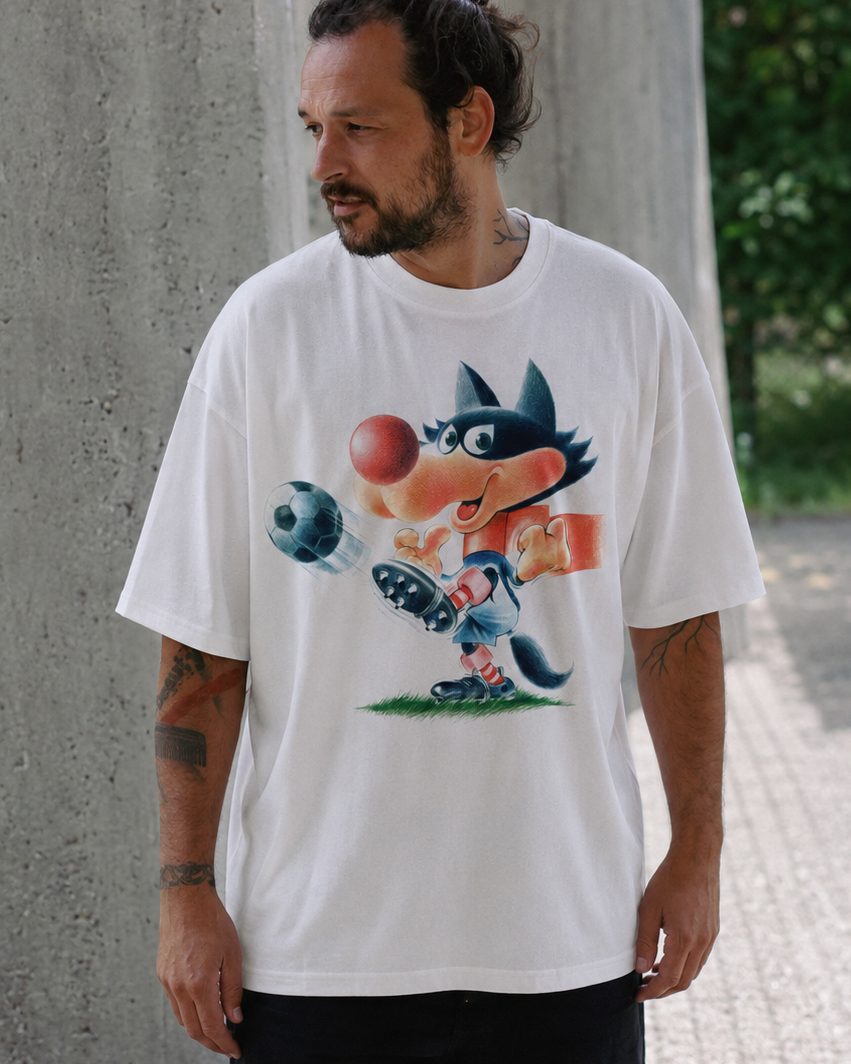 Oversized Unisex Vučko Football T-Shirt
