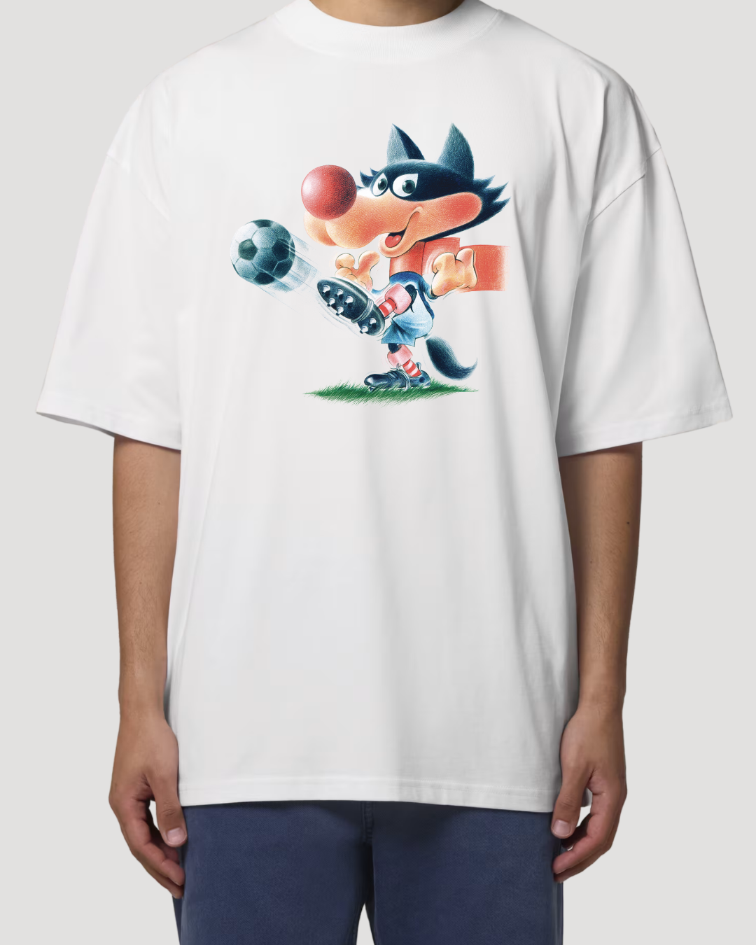 Oversized Unisex Vučko Football T-Shirt