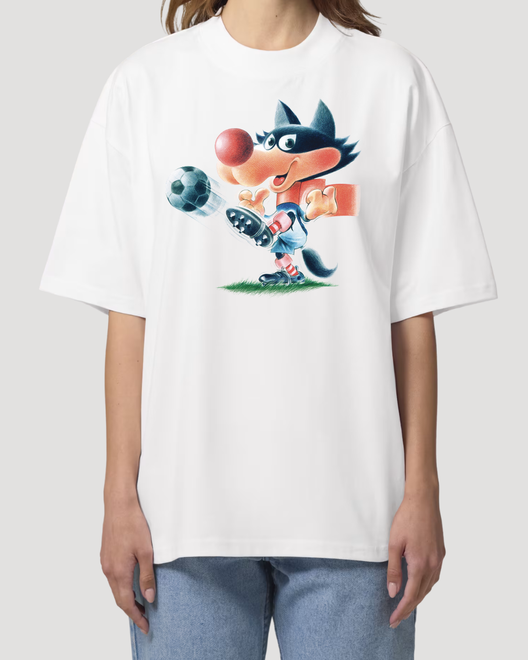 Oversized Unisex Vučko Football T-Shirt
