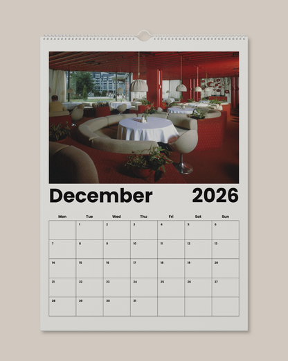 Wall Calendar Hotels of Yugoslavia 2026