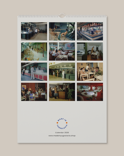 Wall Calendar Hotels of Yugoslavia 2026