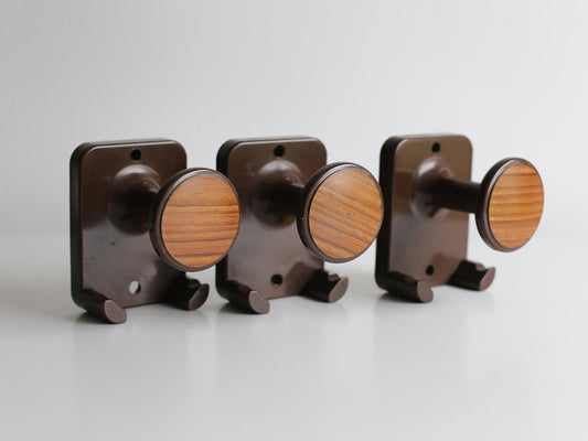 A set of 3 coat hooks - Made in Yugoslavia