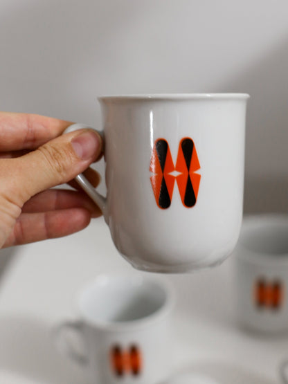 A set of 6 Titov Veles cups - Made in Yugoslavia