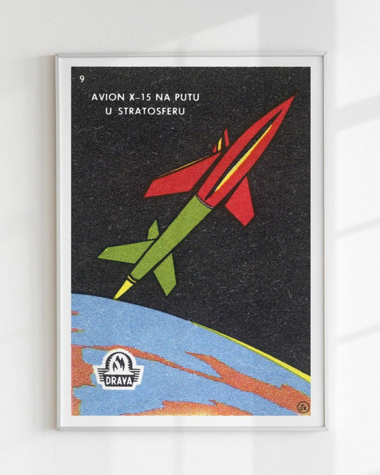 Drava matchbox label poster - Made in Yugoslavia