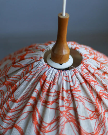 Vintage Fabric Lampshade with Fringe