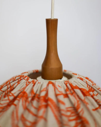 Vintage Fabric Lampshade with Fringe